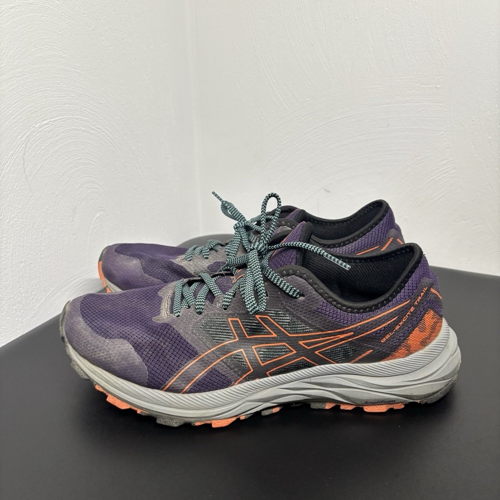 ASICS GEL-Excite Womens Sz 10.5 Trail Running Shoes Low Night Shade Nova Orange